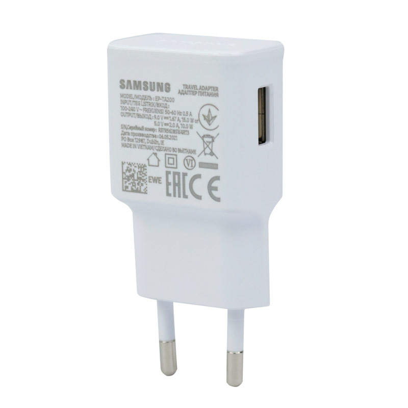 شارژر دیواری فست شارژ Samsung A12 2A PD 15W سرجعبه + کابل Type-C و هندزفری و جعبه گوشی