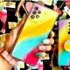 قاب محافظ لنزدار رزین طرح آبرنگی پاپ سوکت دار Samsung A21s