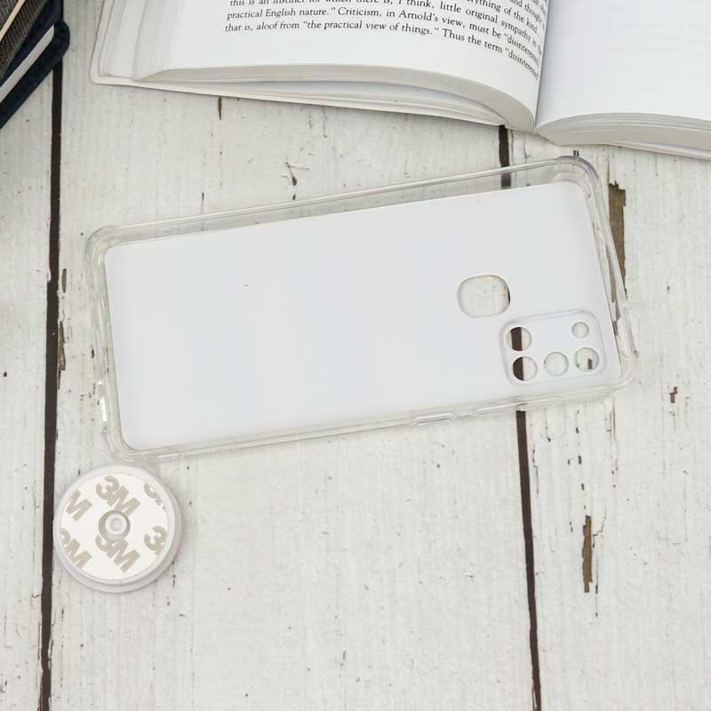 قاب محافظ لنزدار رزین طرح آبرنگی پاپ سوکت دار Samsung A21s