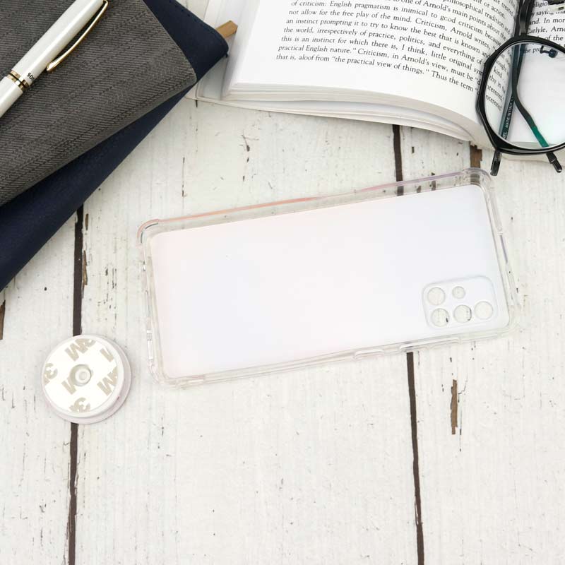 قاب محافظ لنزدار رزین طرح آبرنگی پاپ سوکت دار Samsung A51