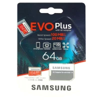 رم میکرو 64 گیگ سامسونگ Samsung Evo Plus U1 C10 100MB/s + خشاب