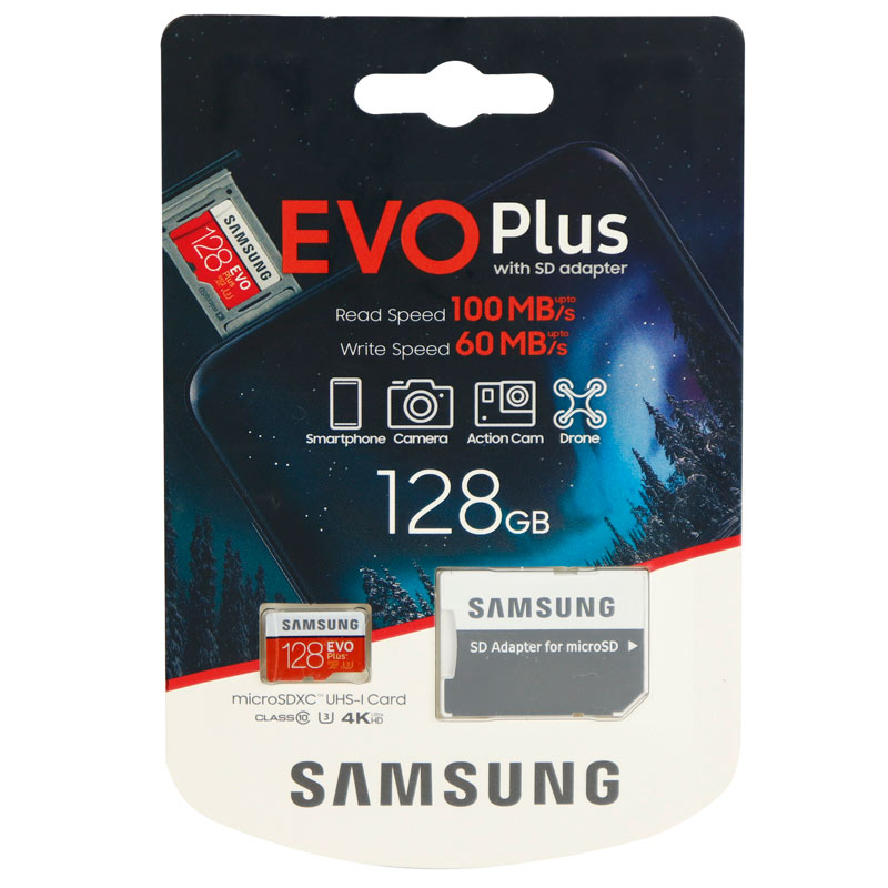 رم میکرو 128 گیگ سامسونگ Samsung Evo Plus U3 C10 100MB/s + خشاب