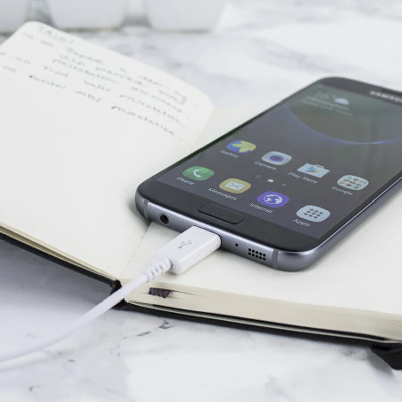 کابل میکرو یو اس بی سرجعبه Samsung S7 80cm