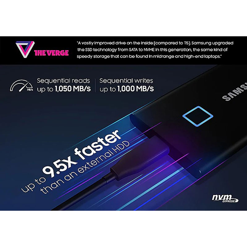 حافظه اکسترنال SSD سامسونگ Samsung T7 Touch 1TB