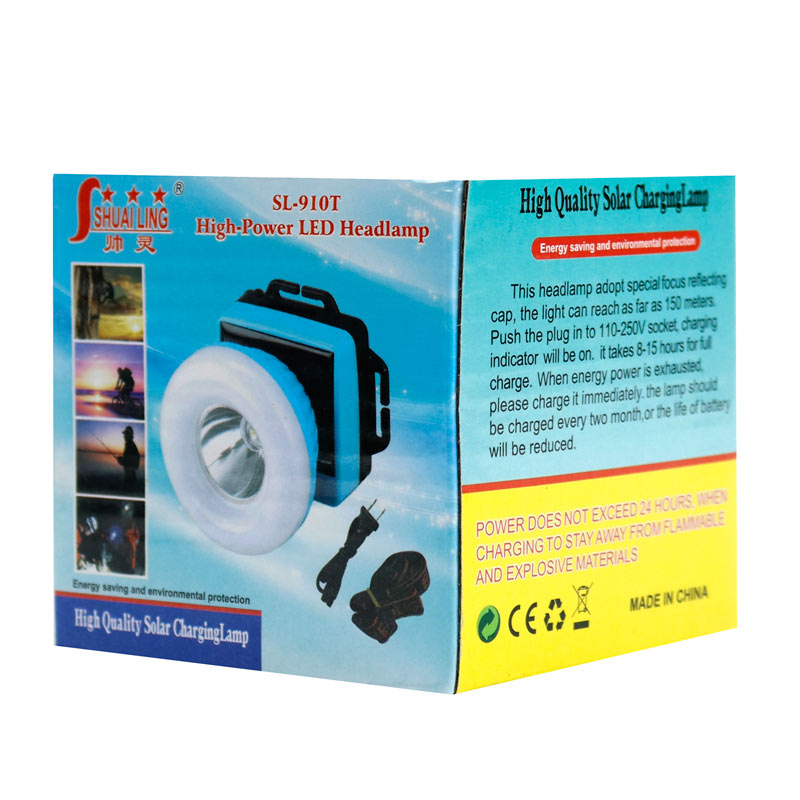 چراغ قوه پیشانی هدلایت خورشیدی Shuai ling SL-910T