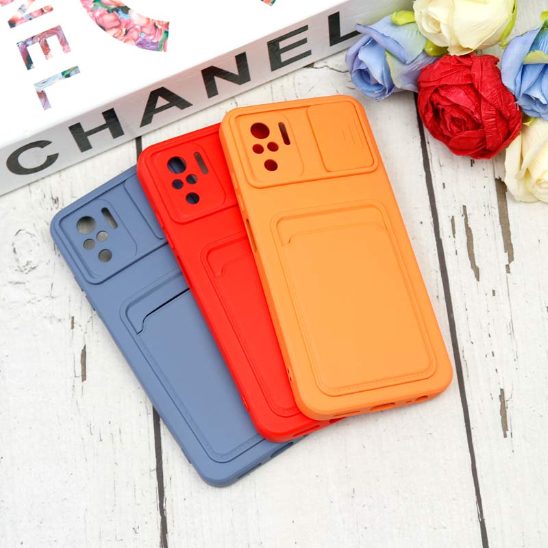 قاب سیلیکونی جاکارتی دار محافظ لنزکشویی Xiaomi Redmi Note 10 4G
