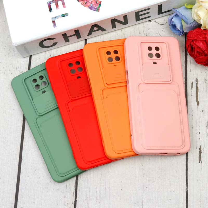 قاب سیلیکونی جاکارتی دار محافظ لنزکشویی Xiaomi Redmi Note 9s / Note 9 Pro