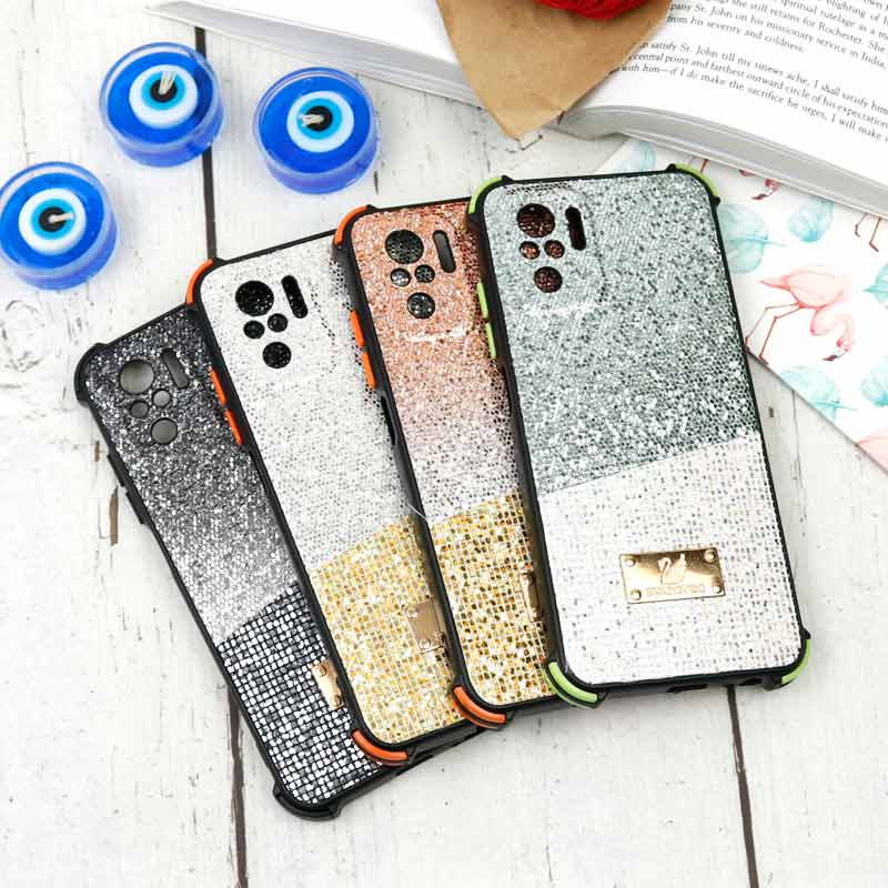 قاب شاینی Swarovski دو رنگ شیائومی Redmi Note 10 / Note 10s