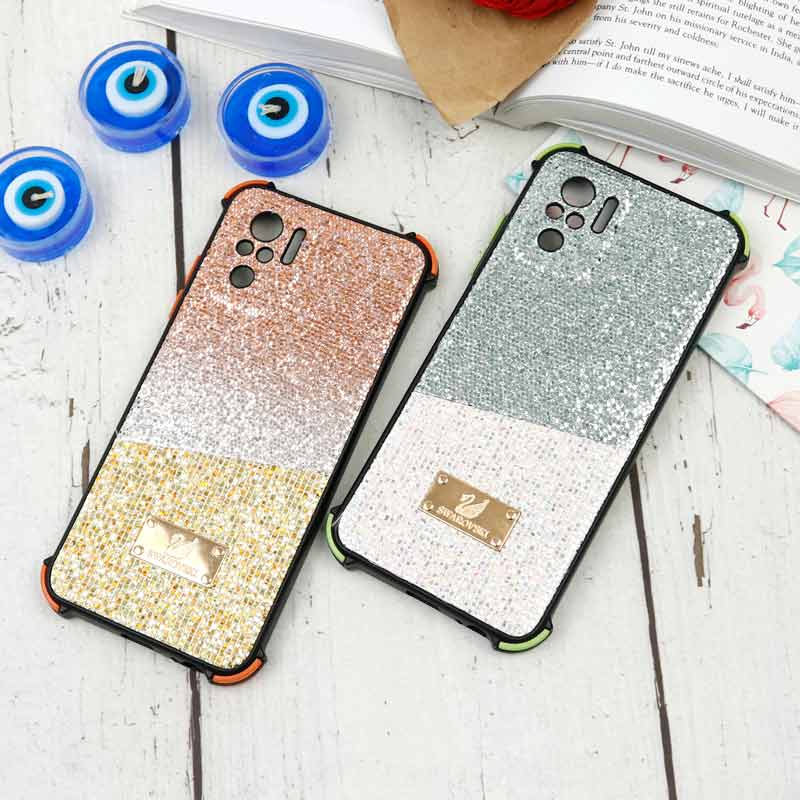 قاب شاینی Swarovski دو رنگ شیائومی Redmi Note 10 / Note 10s
