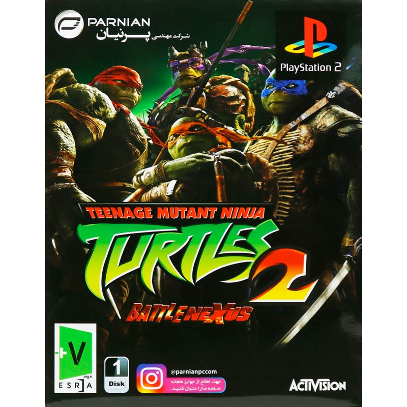 بازی Teenage Mutant Ninja Turtles 2 Battle Nexus پرنیان مناسب برای PS2