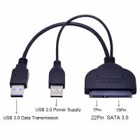 تبدیل سیم وصل USB 3.0 to SATA 3.0 25cm شرینک