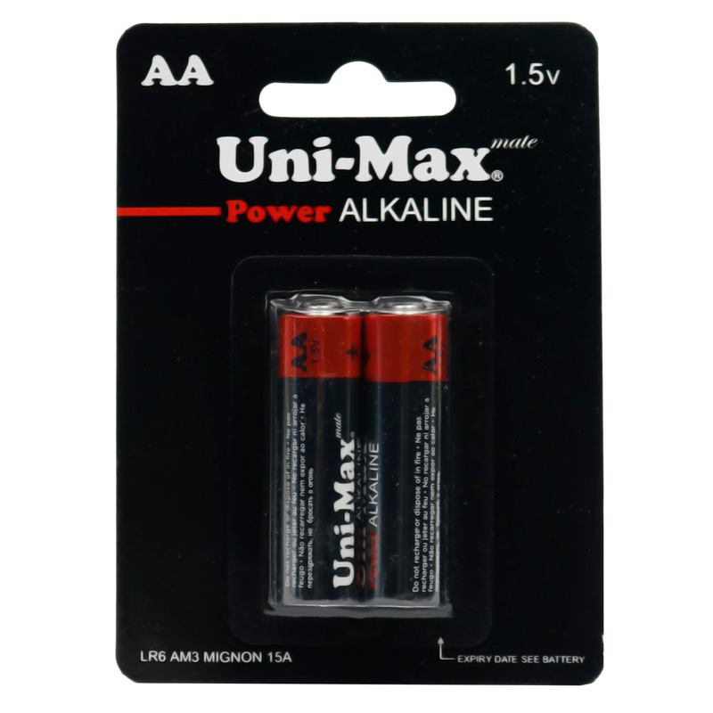 باتری دوتایی قلمی Uni-Max Power Alkaline LR6-AM3 1.5V AA بسته 24 عددی