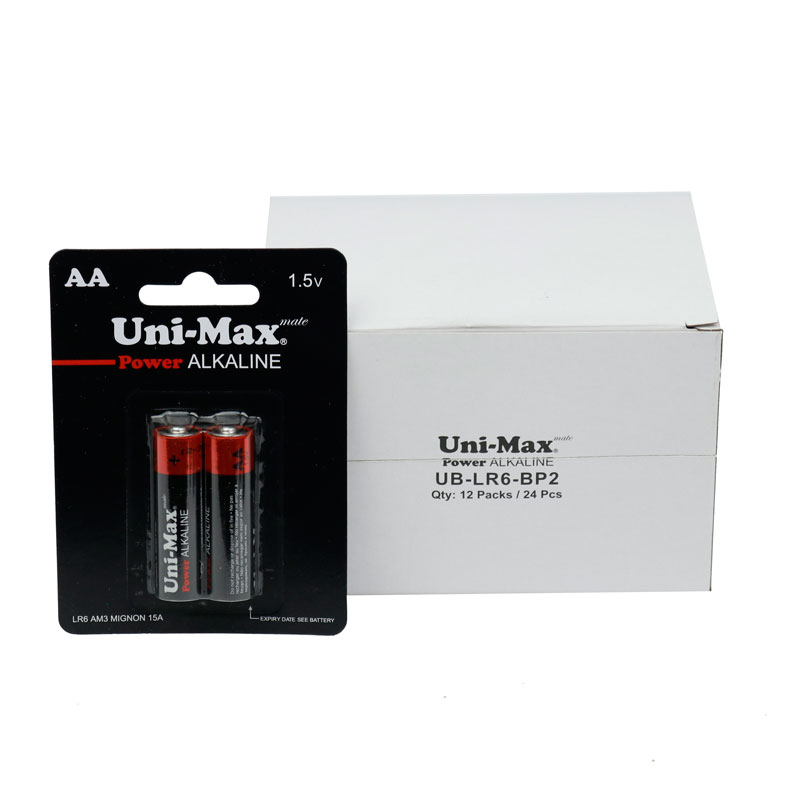 باتری دوتایی قلمی Uni-Max Power Alkaline LR6-AM3 1.5V AA بسته 24 عددی