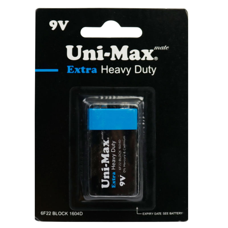 باتری کتابی Uni-Max Extra Heavy Duty 6F22 9V
