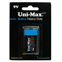باتری کتابی Uni-Max Extra Heavy Duty 6F22 9V