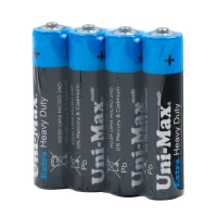 باتری چهارتایی نیم قلمی Uni-Max Extra Heavy Duty R03P-UM4 1.5V AAA شرینک
