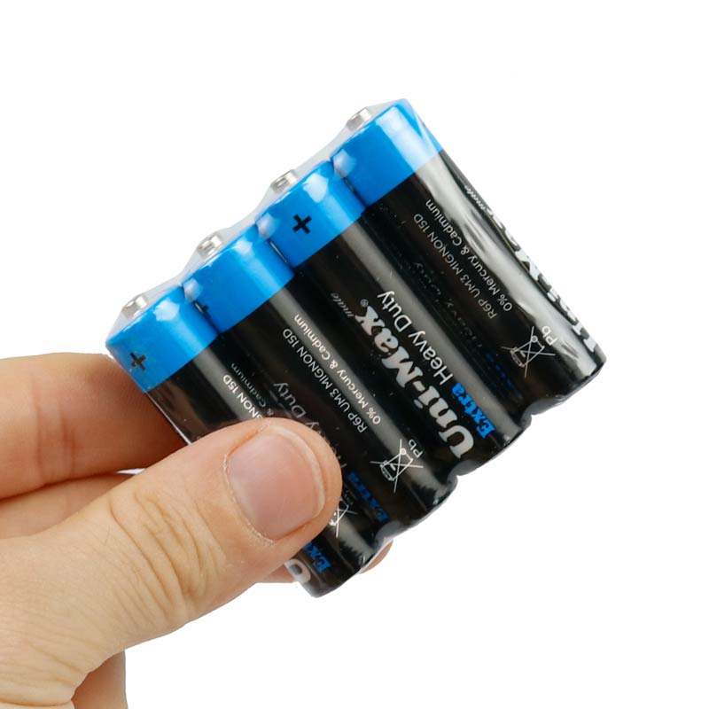 باتری چهارتایی قلمی Uni-Max Extra Heavy Duty R6P-UM3 1.5V AA شرینک
