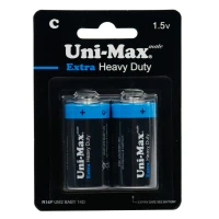 باتری دوتایی متوسط Uni-Max Heavy Duty R14P-BP2B 1.5V C