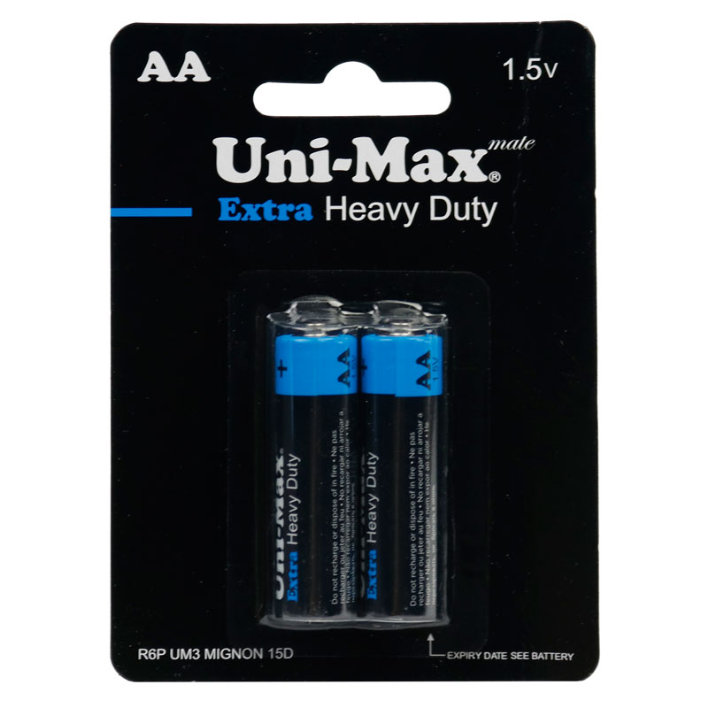 باتری دوتایی قلمی Uni-Max Extra Heavy Duty 1.5V AA بسته 24 عددی