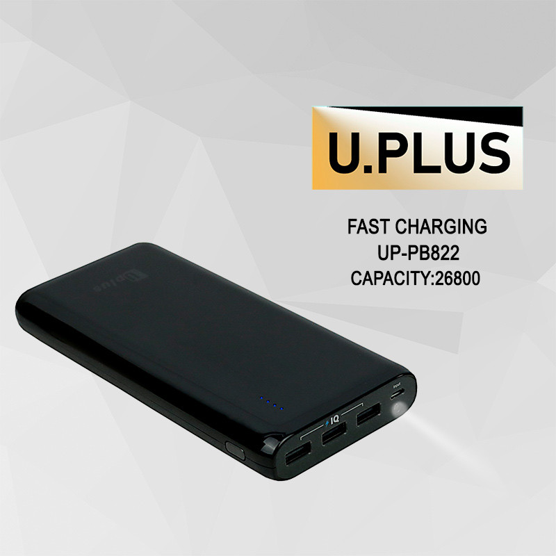پاور بانک فست شارژ 26000 یو پلاس Uplus UP-PB822