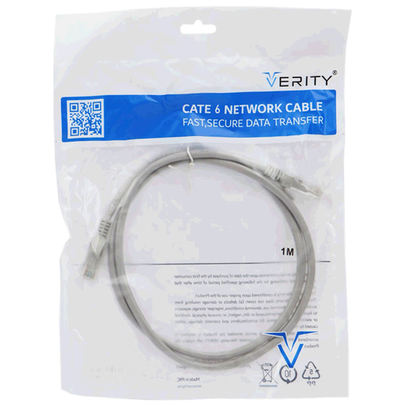 کابل شبکه Verity Cat6 Q2 1m