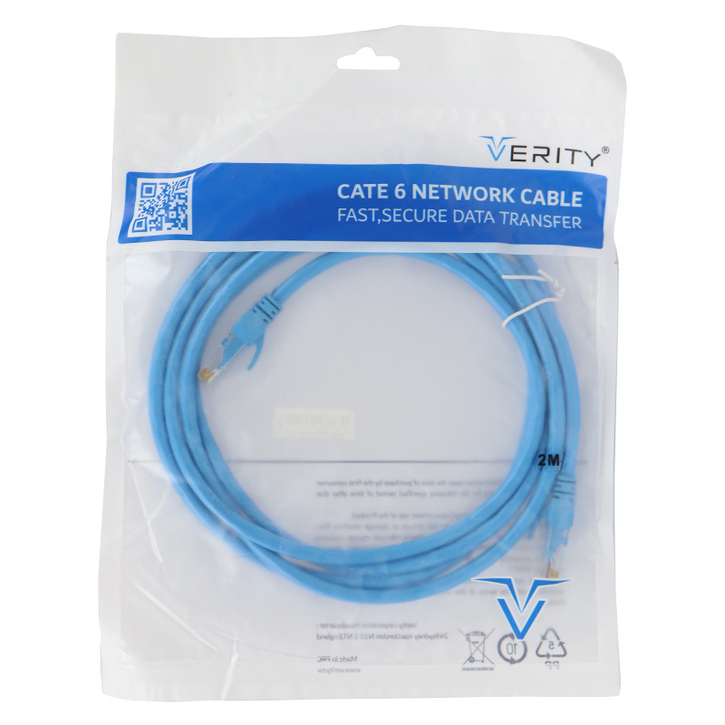 کابل شبکه Verity Cat6 Q3 2m