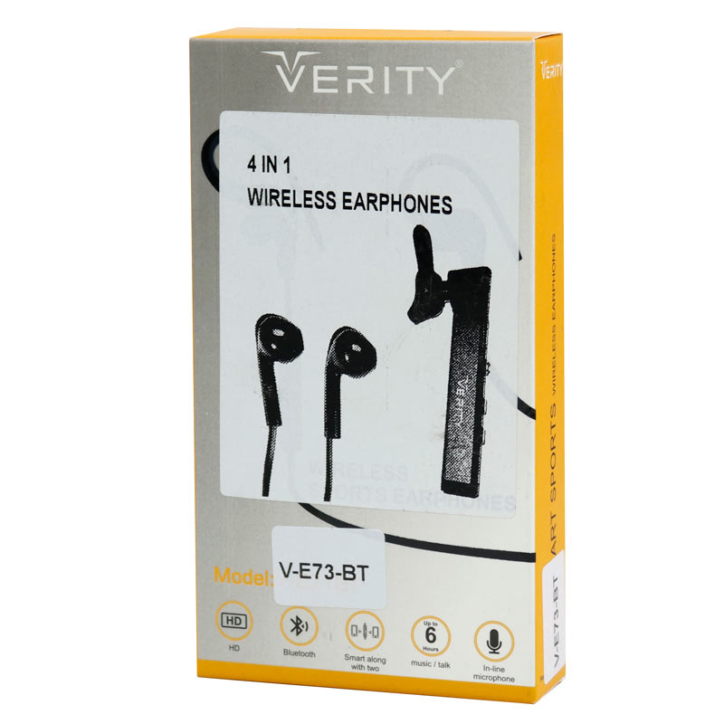 هدست بلوتوث تک گوش Verity V-E73-BT + هندزفری