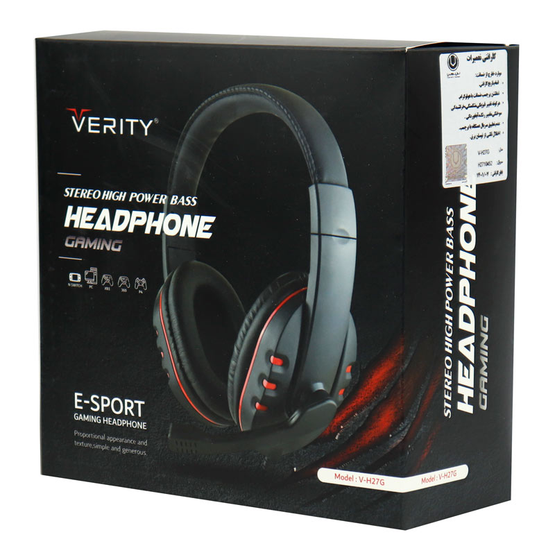 هدست گیمینگ سیم دار Verity V-H27G