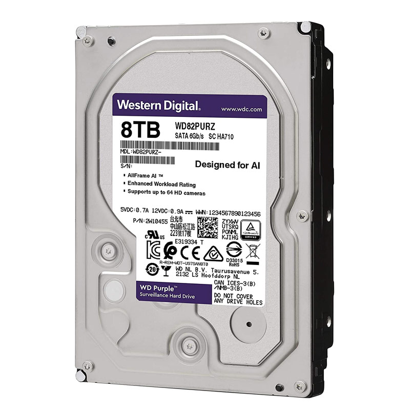 هارددیسک اینترنال وسترن دیجیتال مدل Purple WD82PURZ ظرفیت 8T