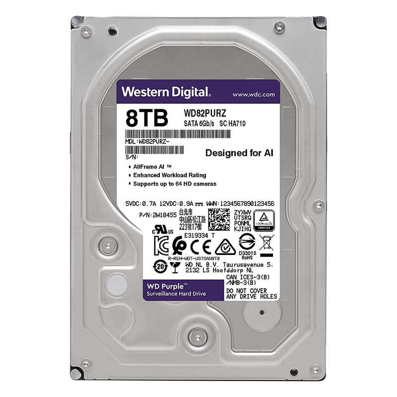 هارددیسک اینترنال وسترن دیجیتال مدل Purple WD82PURZ ظرفیت 8T