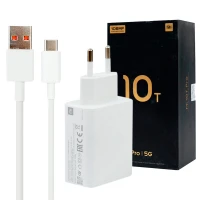 شارژر دیواری فست شارژ Xiaomi Mi 10T Pro QC3 PD 33W سرجعبه + کابل Type-C و جعبه گوشی