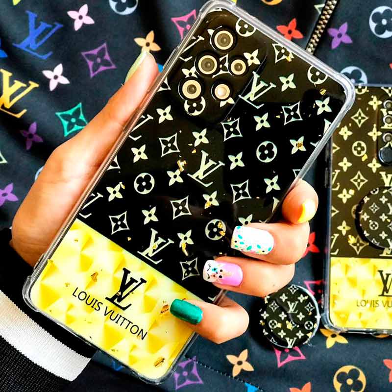 قاب محافظ لنزدار رزین طرح LV پاپ سوکت دار Xiaomi Poco X3