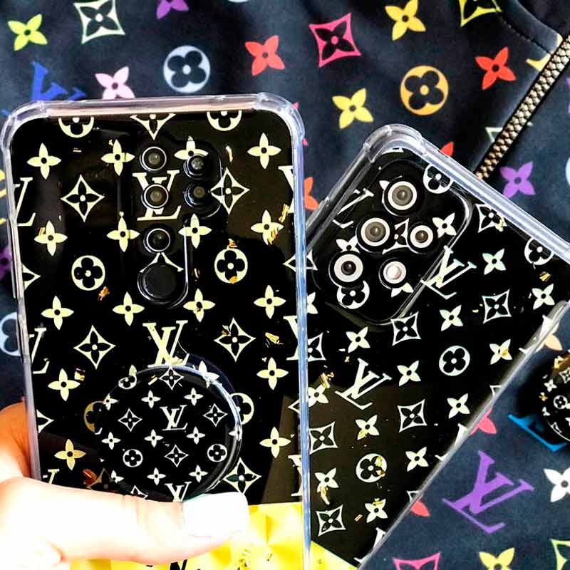 قاب محافظ لنزدار رزین طرح LV پاپ سوکت دار Xiaomi Poco M3