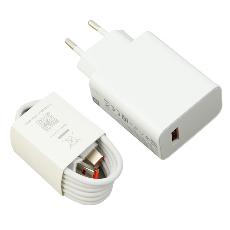 شارژر دیواری فست شارژ Xiaomi Poco X3 Pro QC3 PD 33W سرجعبه + کابل Type-C و جعبه گوشی