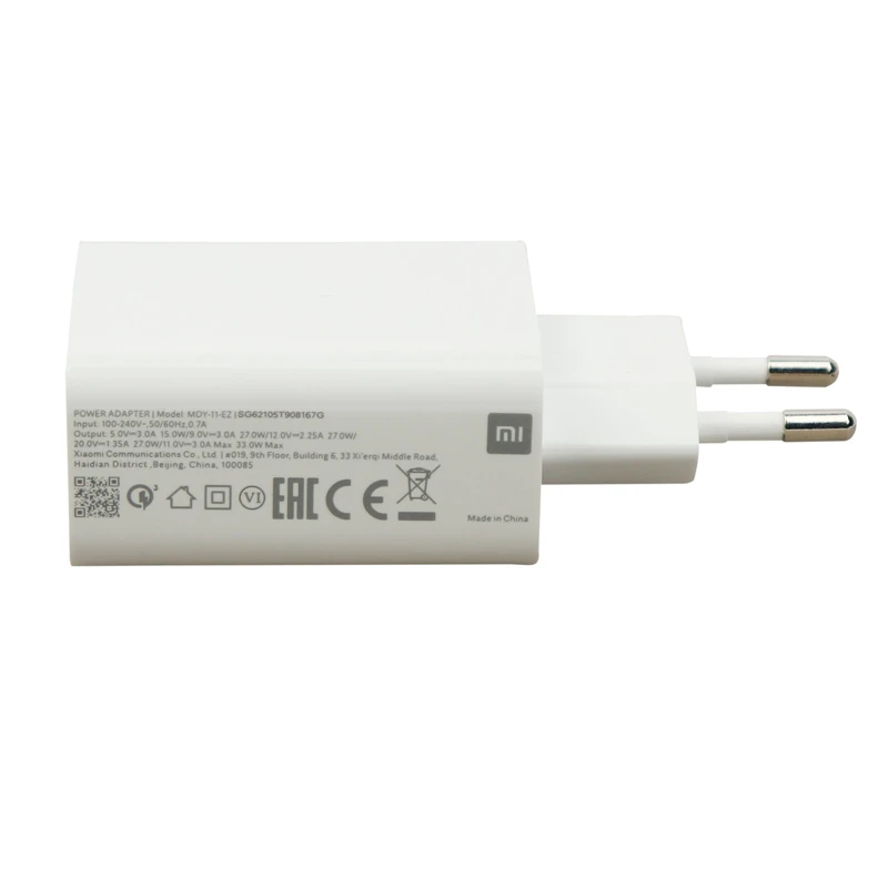 شارژر دیواری فست شارژ Xiaomi Poco X3 Pro QC3 PD 33W سرجعبه + کابل Type-C و جعبه گوشی