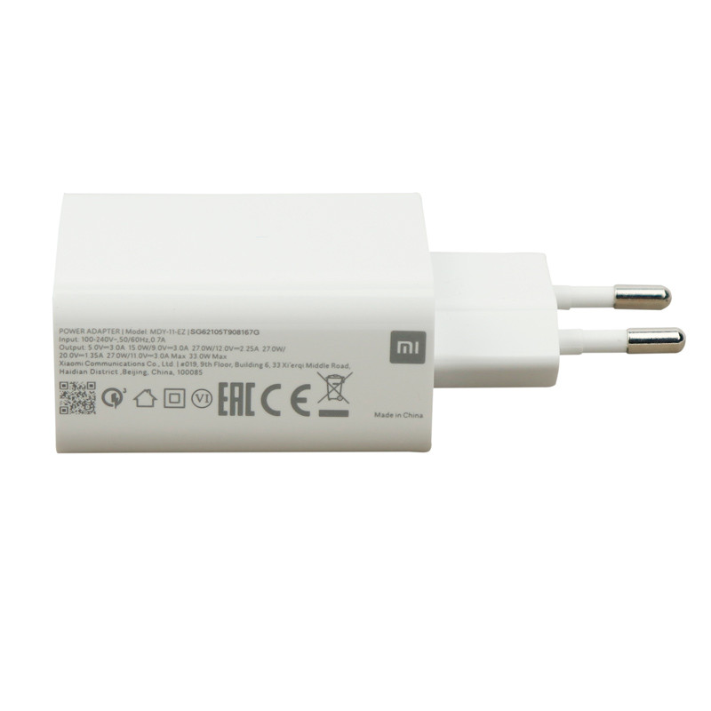 شارژر دیواری فست شارژ Xiaomi Poco X3 Pro QC3 PD 33W سرجعبه + کابل Type-C و جعبه گوشی
