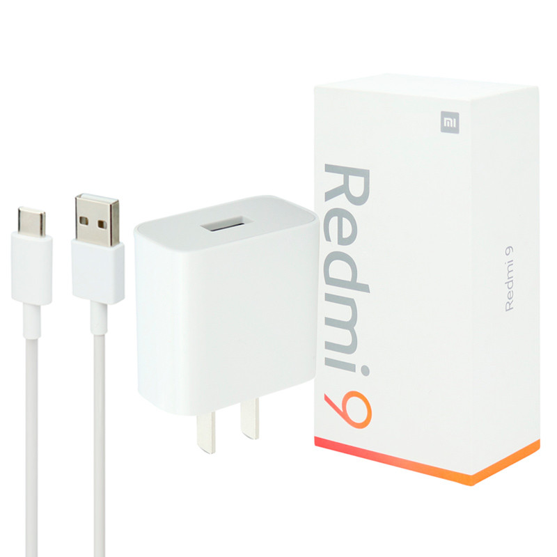 شارژر دیواری Xiaomi Redmi 9 2A 10W سرجعبه + کابل Type-C و جعبه گوشی