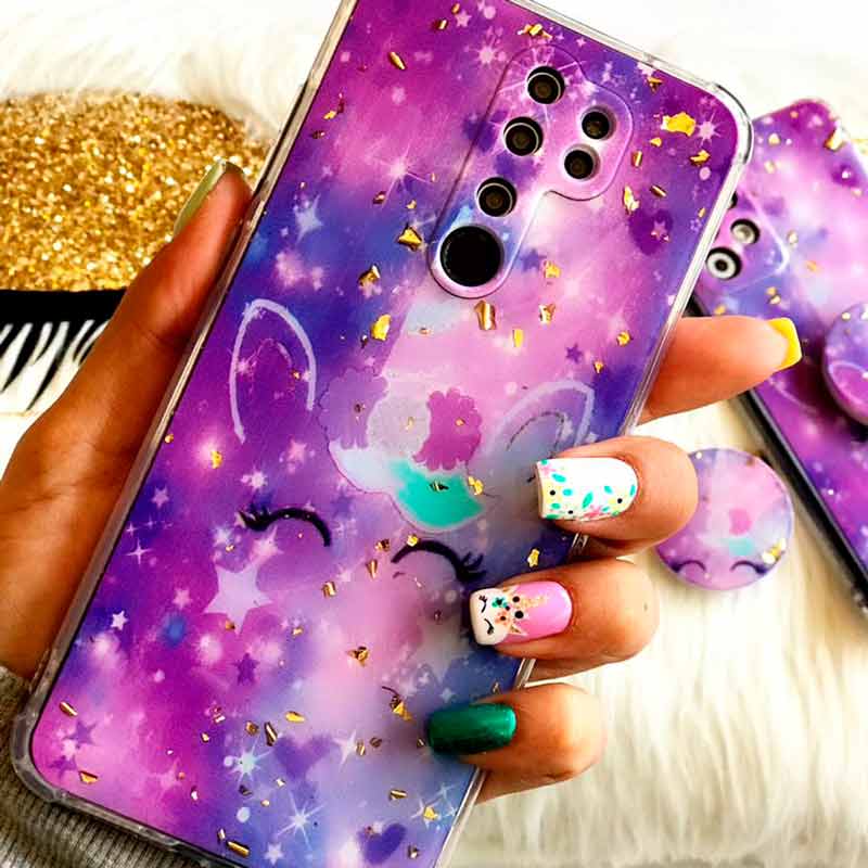 قاب محافظ لنزدار رزین طرح یونیکورن پاپ سوکت دار Xiaomi Redmi Note 10 Pro