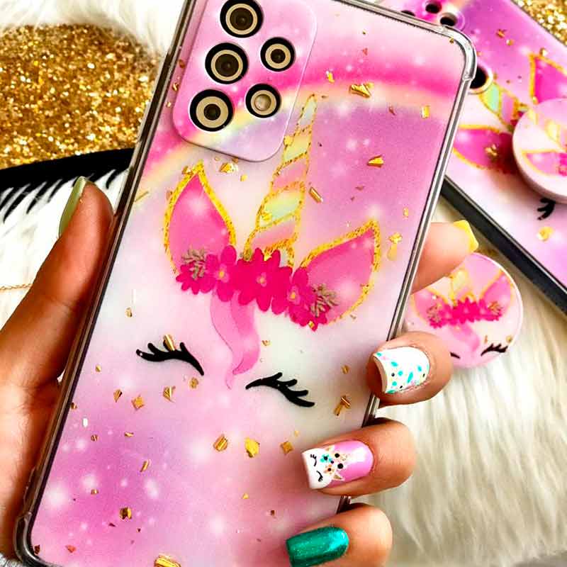 قاب محافظ لنزدار رزین طرح یونیکورن پاپ سوکت دار Xiaomi Redmi Note 10 Pro