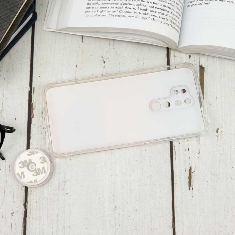 قاب محافظ لنزدار رزین طرح آبرنگی پاپ سوکت دار Xiaomi Redmi Note 8 Pro