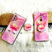 قاب محافظ لنزدار رزین طرح یونیکورن پاپ سوکت دار Xiaomi Redmi Note 8 Pro