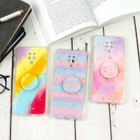 قاب محافظ لنزدار رزین طرح آبرنگی پاپ سوکت دار Xiaomi Redmi Note 9s / Note 9 Pro