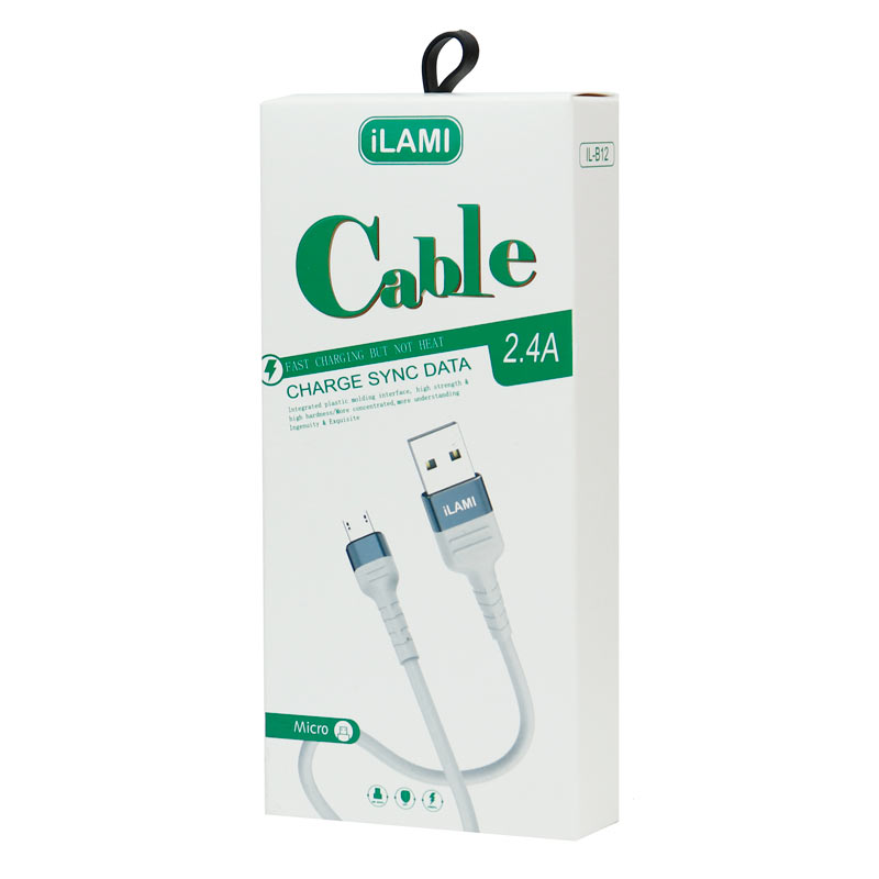 کابل میکرو یو اس بی فست شارژ iLAMI IL-B12 2.4A 1m