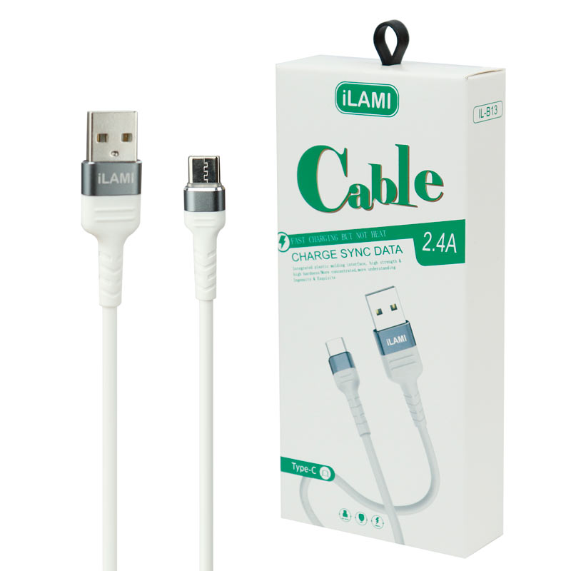 کابل فست شارژ iLAMI IL-B13 2.4A Type-C 1m