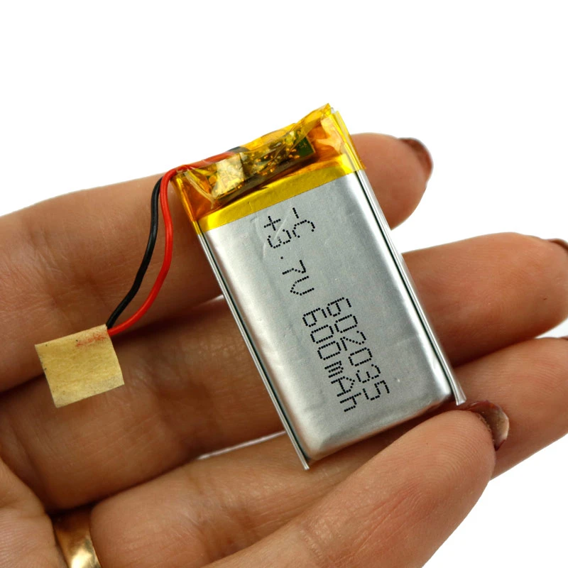باتری لیتیوم 600mAh 6*20*35mm 602035