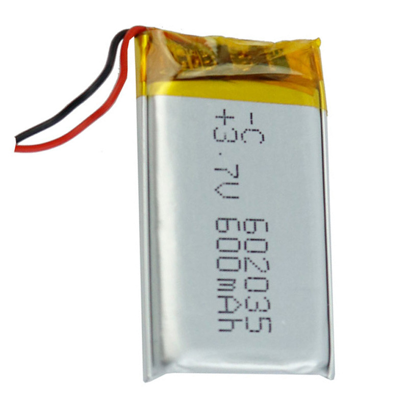 باتری لیتیوم 600mAh 6*20*35mm 602035