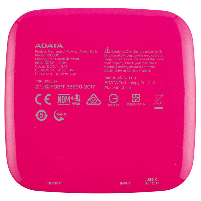 پاور بانک فست شارژ 5000 ای دیتا ADATA T5000C