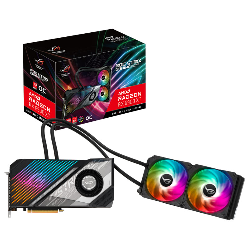 کارت گرافیک ASUS Rog STRIX LC RX6900XT O16G GDDR6 256Bit