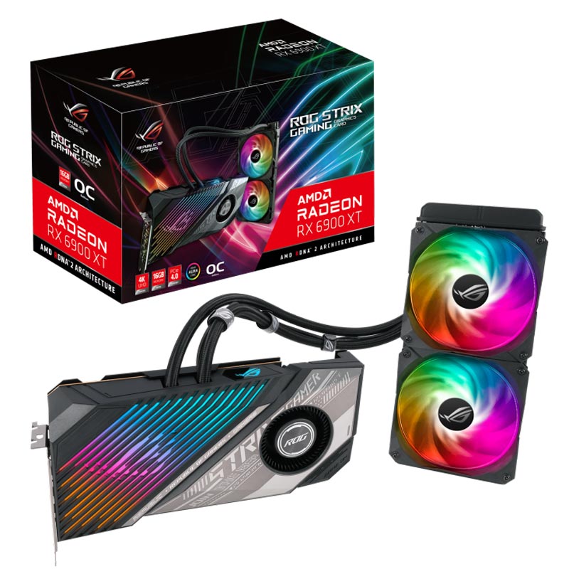 کارت گرافیک ASUS Rog STRIX LC RX6900XT O16G GDDR6 256Bit