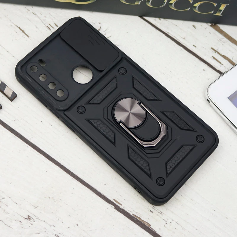 قاب ضد ضربه محافظ لنزدار کشویی هولدر دار بتمن Xiaomi Redmi Note 8